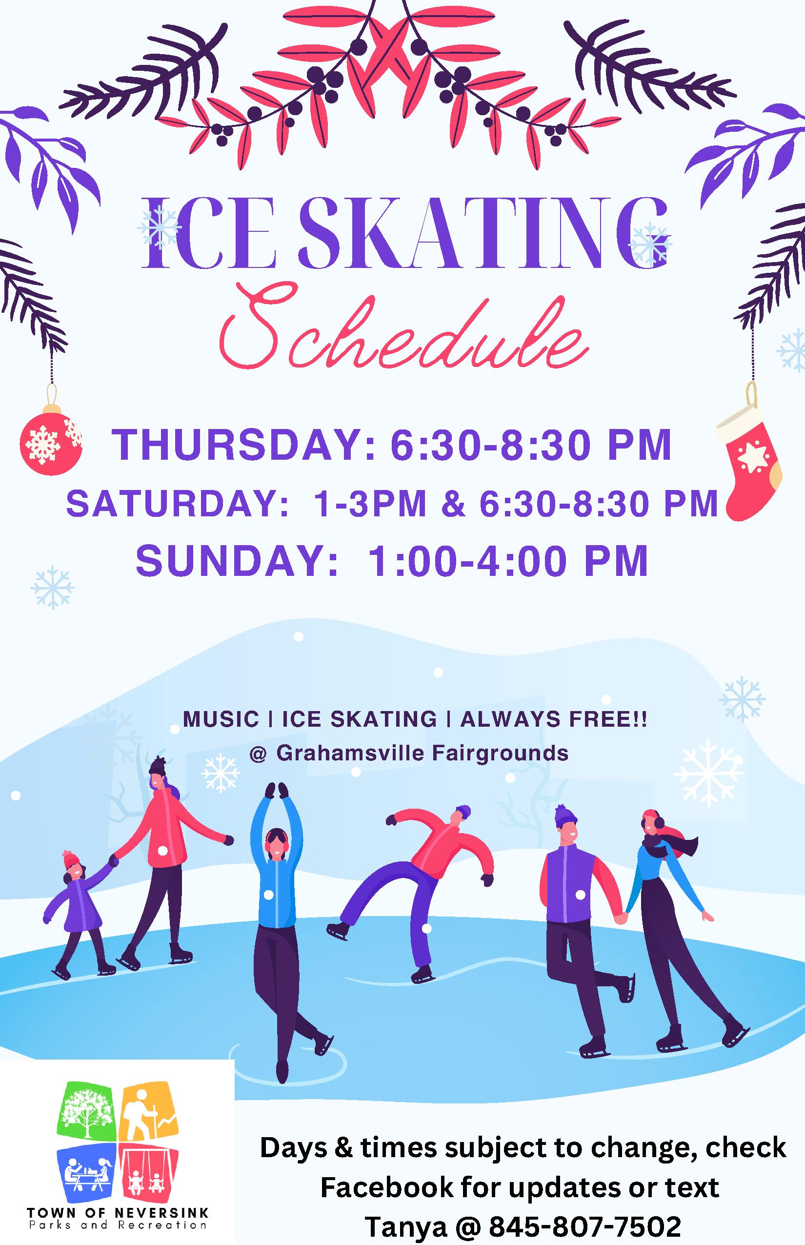 Ice Rink Schedule 2025