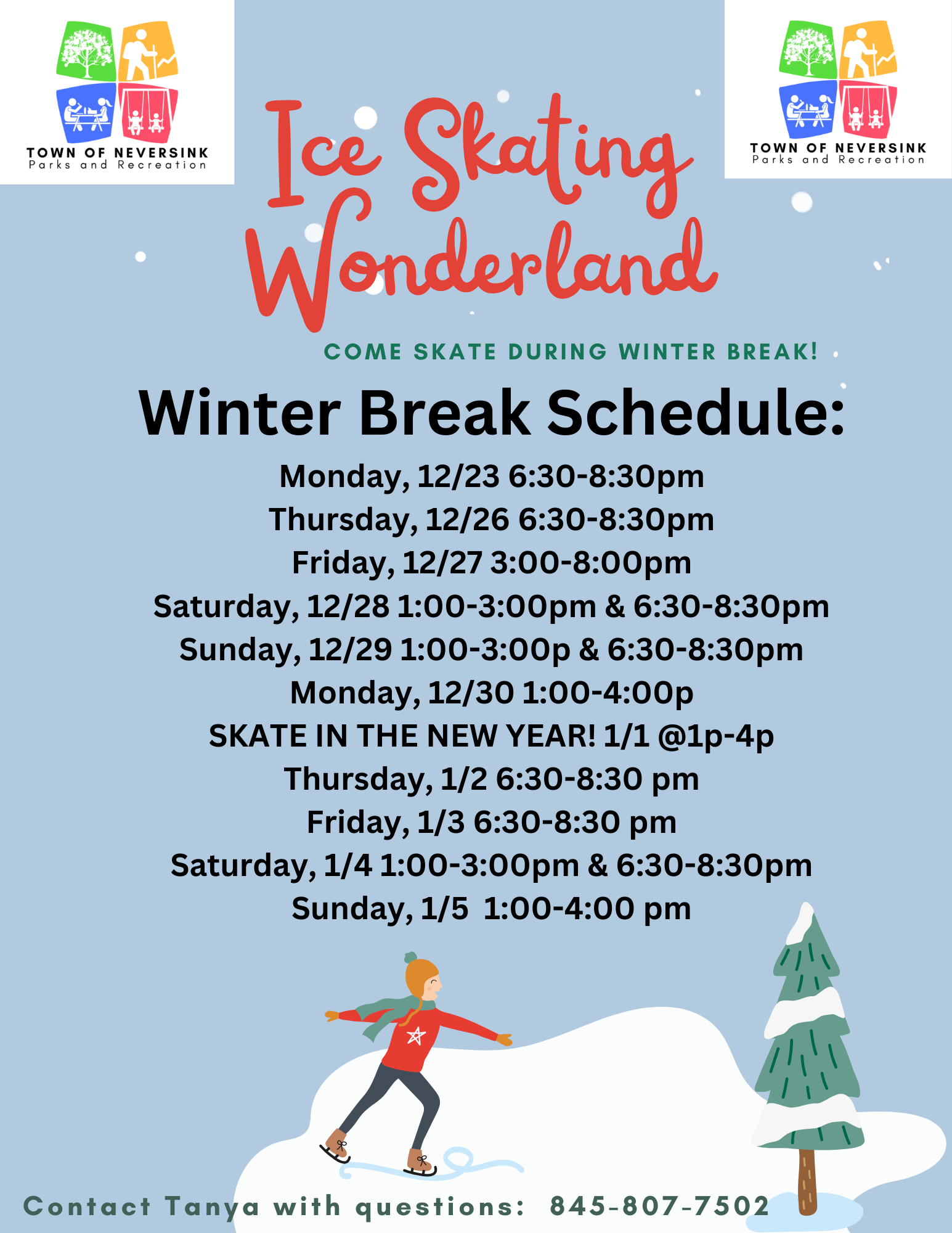Ice Skating Rink Schedule