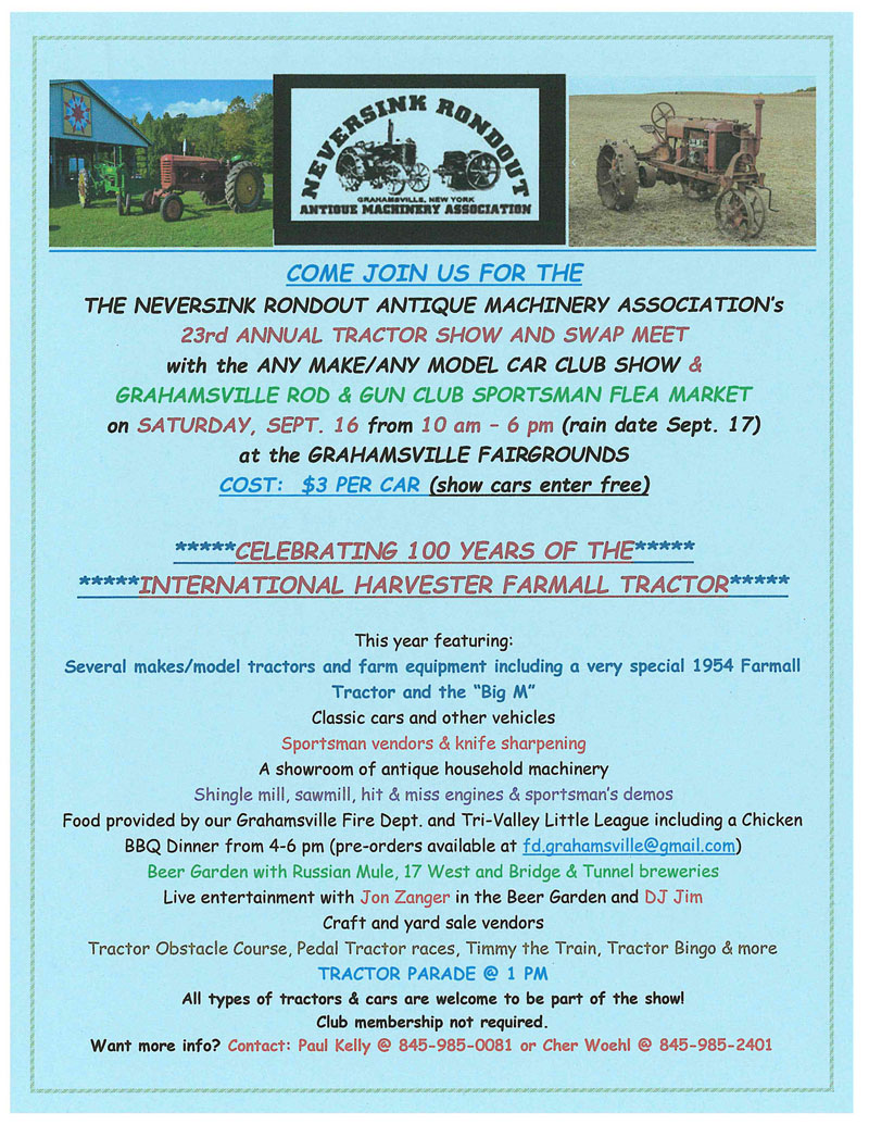 23rd Annual Tractor Show and Swap Meet