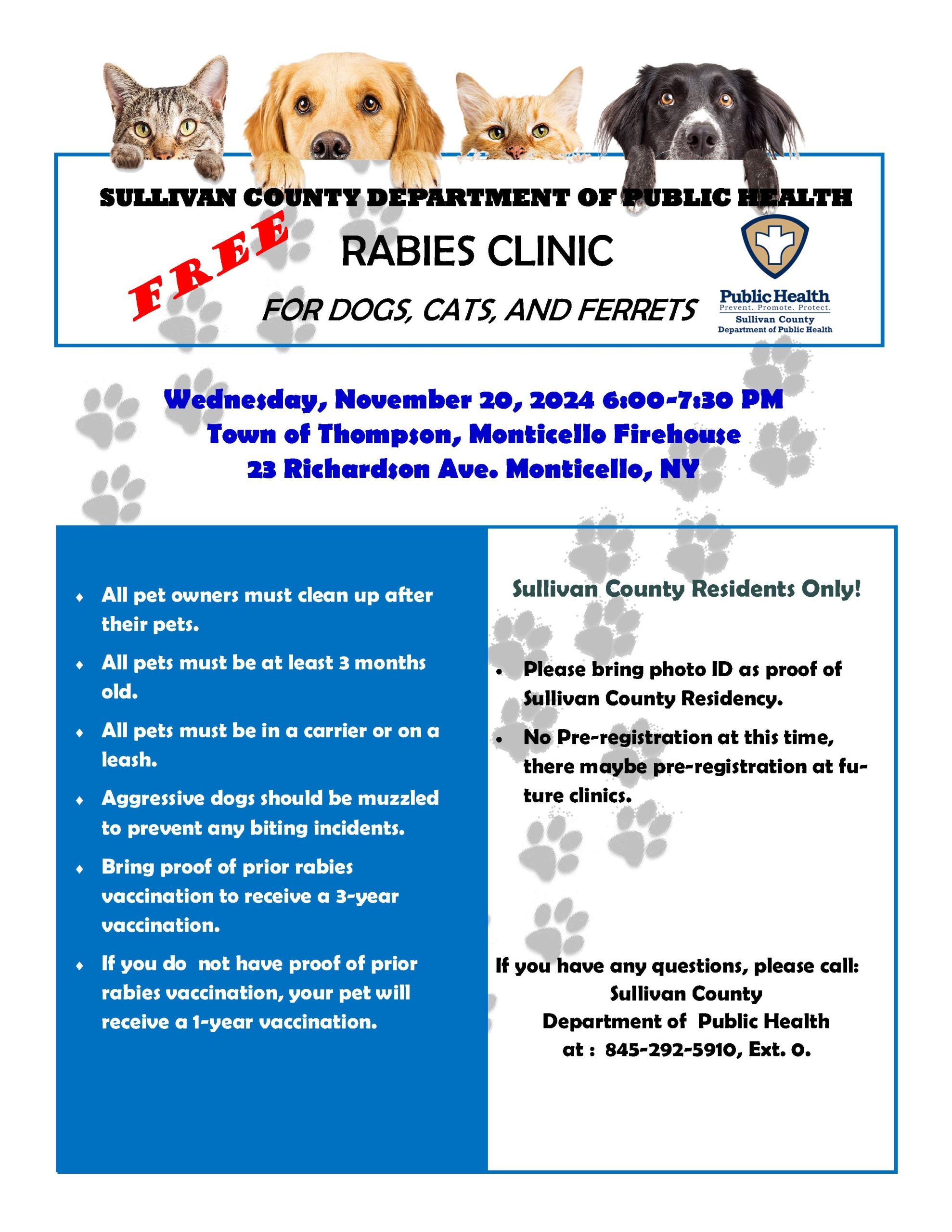 Rabies Clinic 11/20/2024